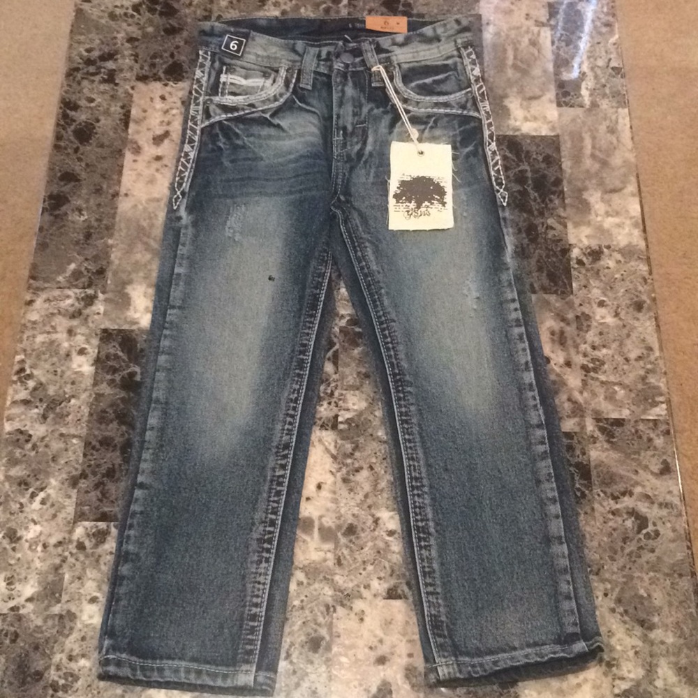 Dark jeans pants